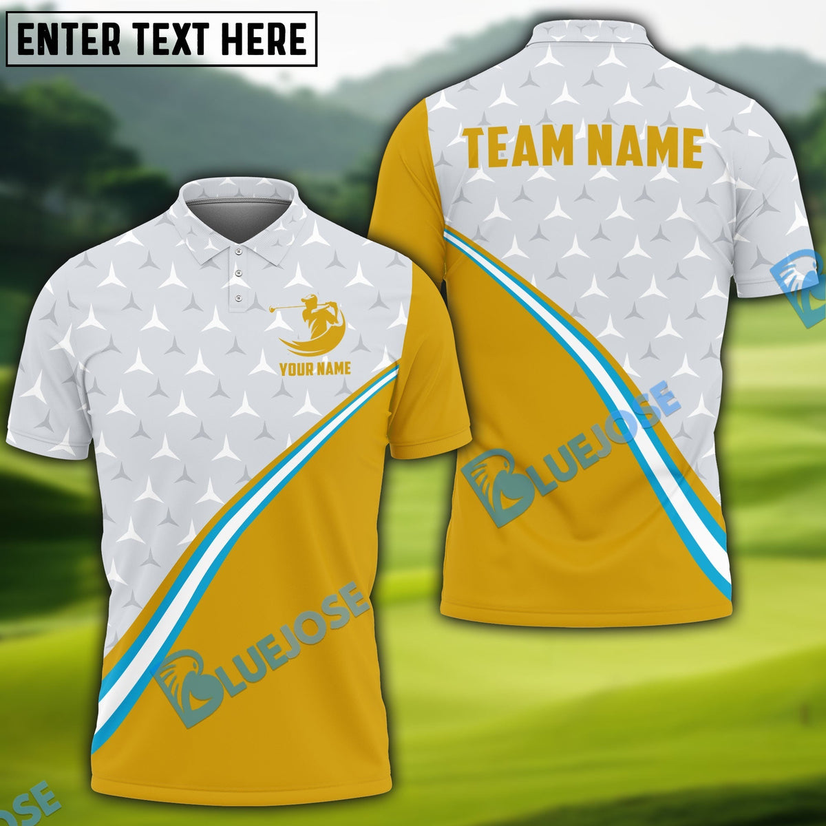 BlueJose Golf Limited Line Art Golf Lover Ball Customized Name, Team Name 3D Shirts (4 Colors)