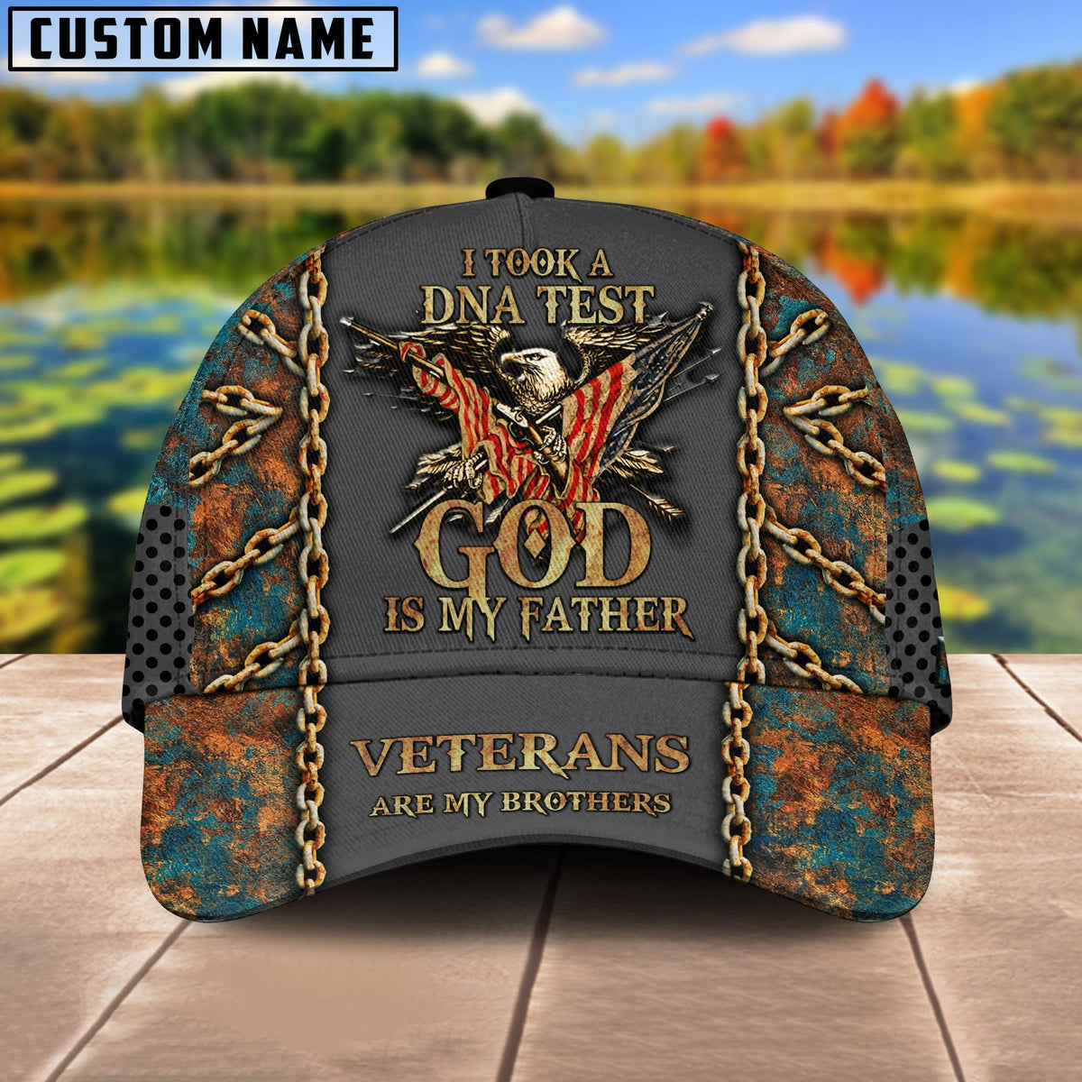 BJ Premium Personalised I Took A DNA Test God US Veteran Cap