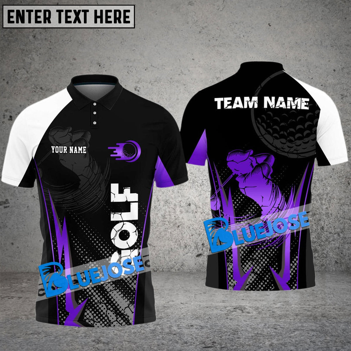 BlueJose Golf Crack Golfer Customized Name, Team Name 3D Shirts (4 Colors)