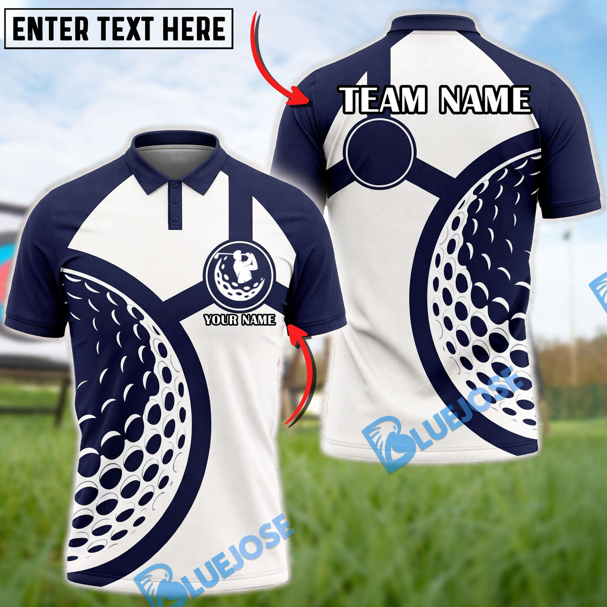 BlueJose Golf The Apex Dimple Customized Name, Team Name 3D Shirt