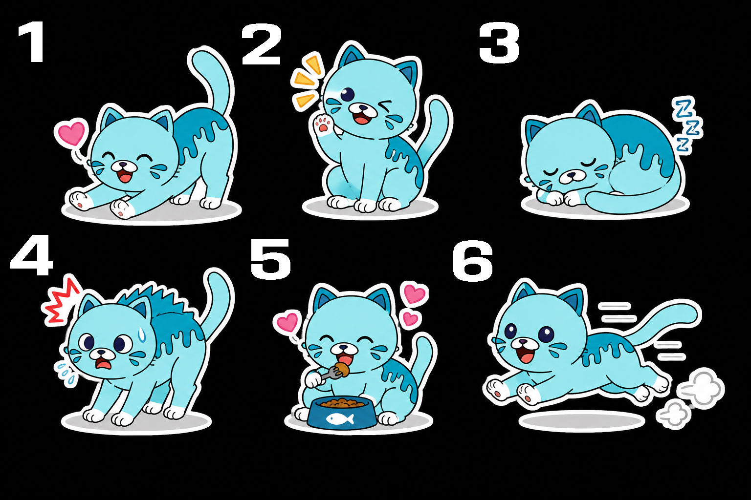 Poppy Playtime Candy Cat Funny Sticker (Die-cut/Kiss-cut/Clear Tranfer)