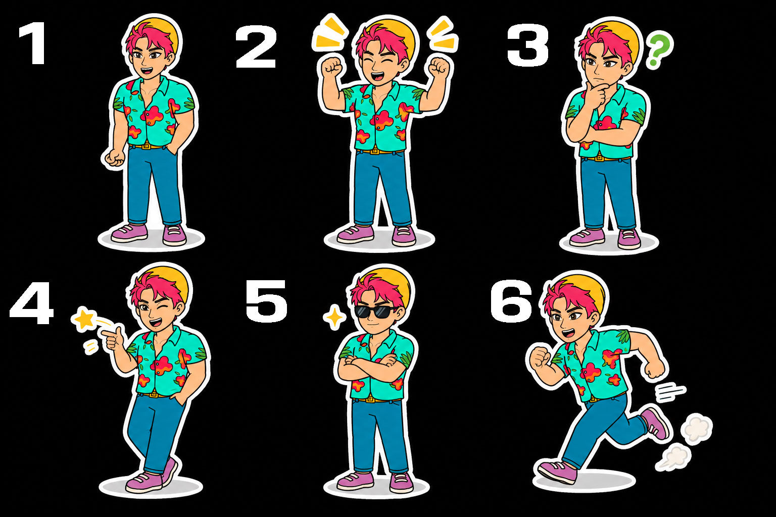 KP Hunter Abby Funny Sticker (Die-cut/Kiss-cut/Clear Tranfer)