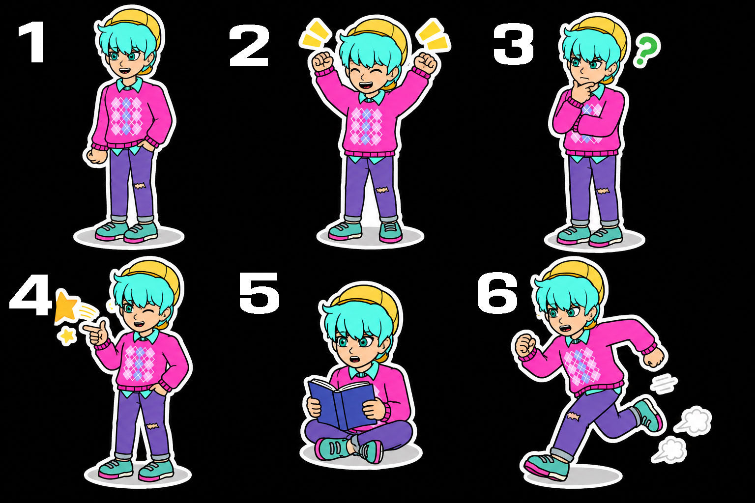 KP Hunter Baby Funny Sticker (Die-cut/Kiss-cut/Clear Tranfer)