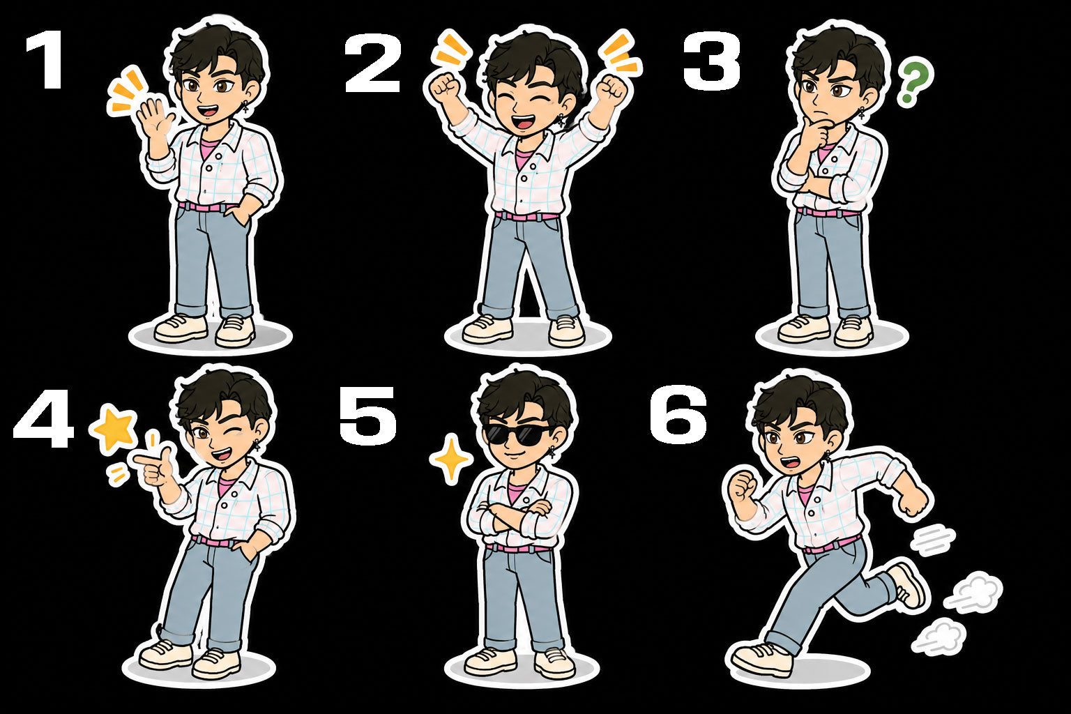 KP Hunter Jinu Funny Sticker (Die-cut/Kiss-cut/Clear Tranfer)