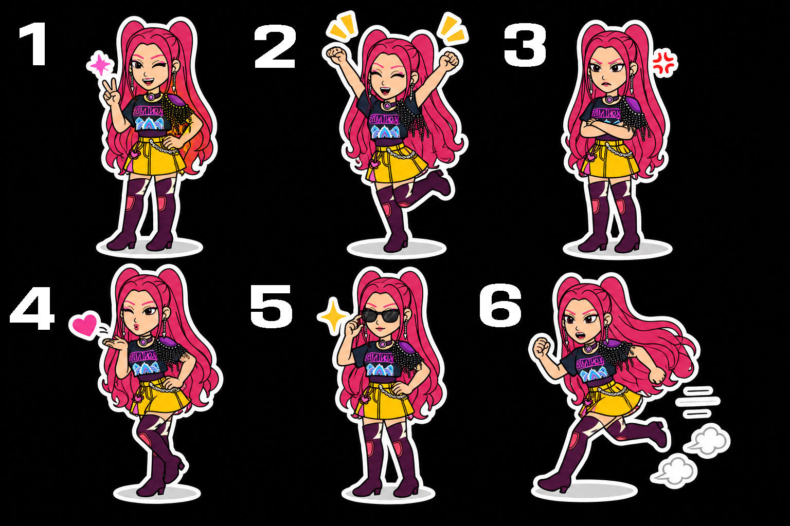 KP Hunter Mira Funny Sticker (Die-cut/Kiss-cut/Clear Tranfer)