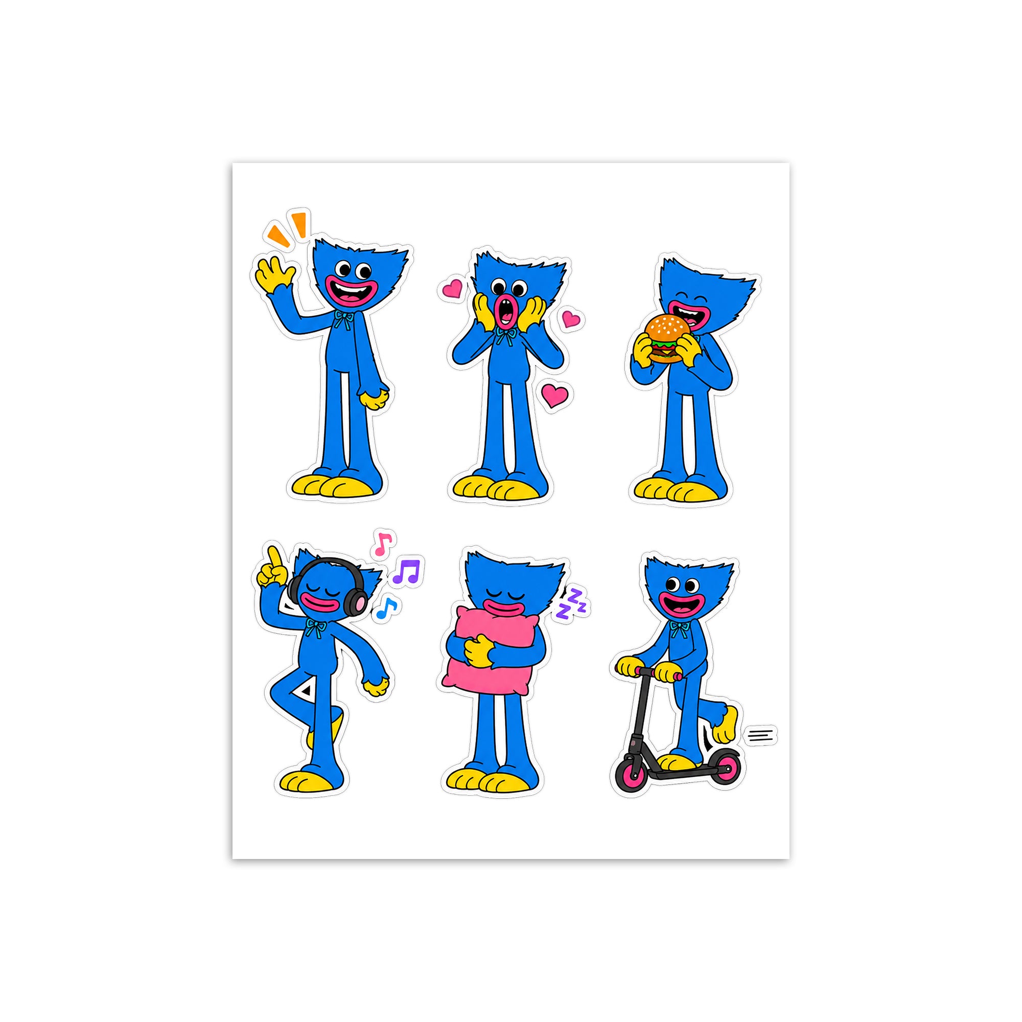 Poppy Playtime Huggy Wuggy Daily 1 Sticker Sheet