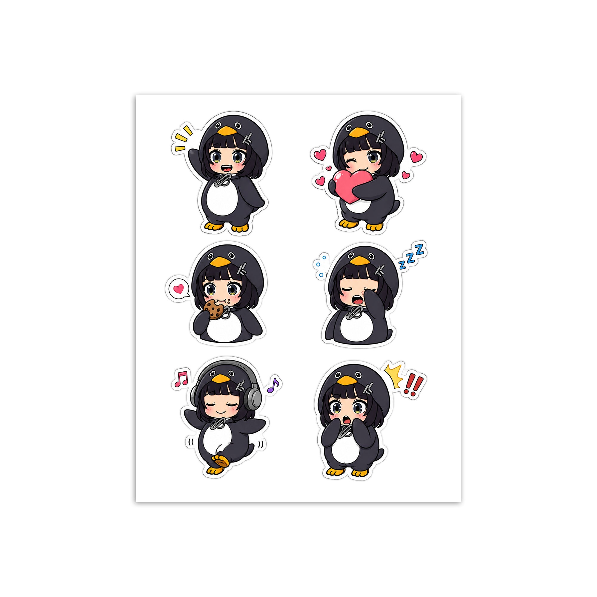 Gugugaga Penguin Daily 1 Sticker Sheet