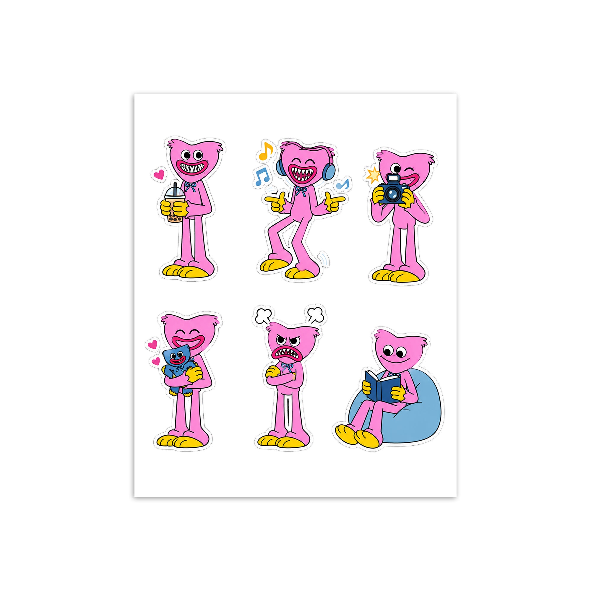 Poppy Playtime Kissy Missy Daily 1 Sticker Sheet
